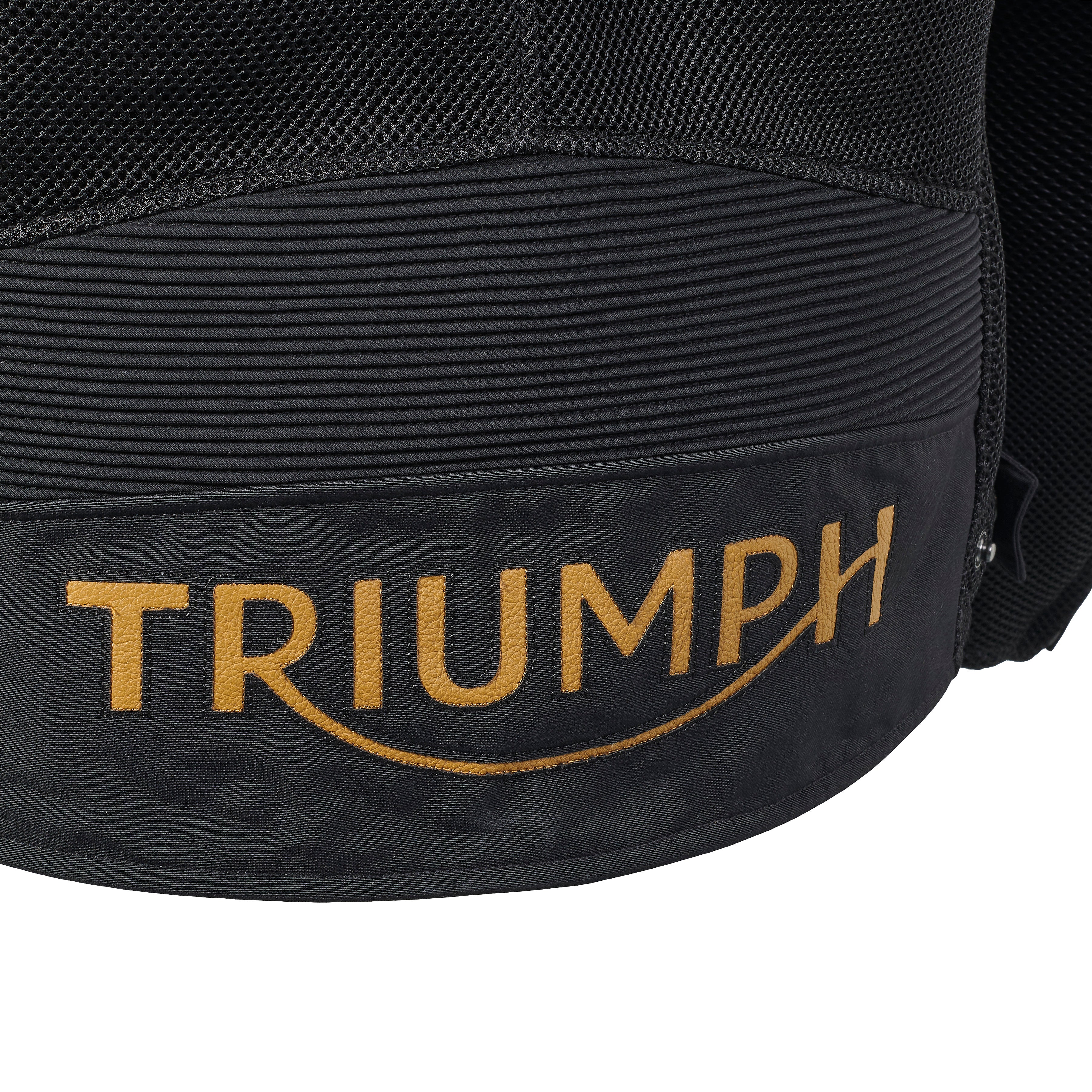 Triumph Ladies Braddan Retro Mesh Jacket Black & Gold - Image 7