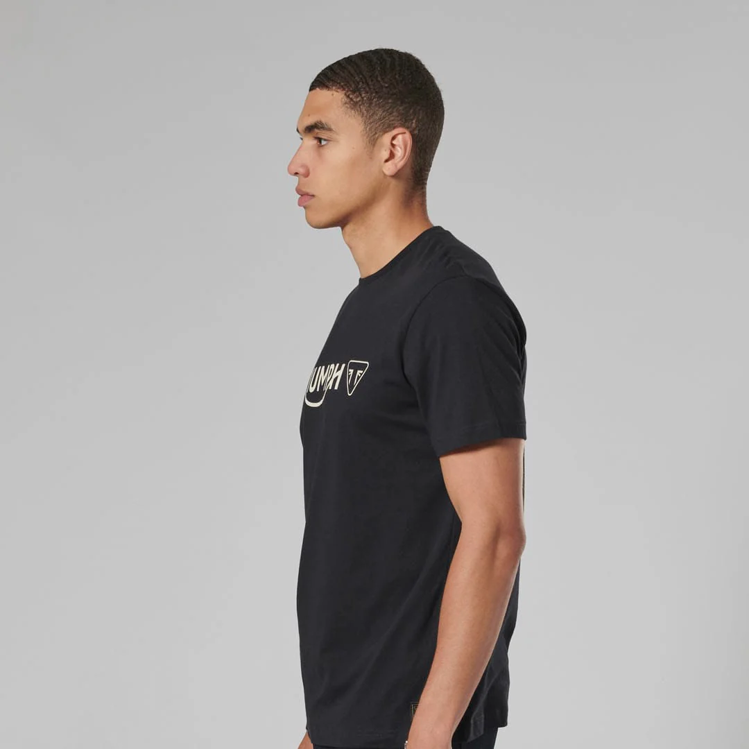 Triumph Mens Cartmel Jet Black & Bone T Shirt - Image 7