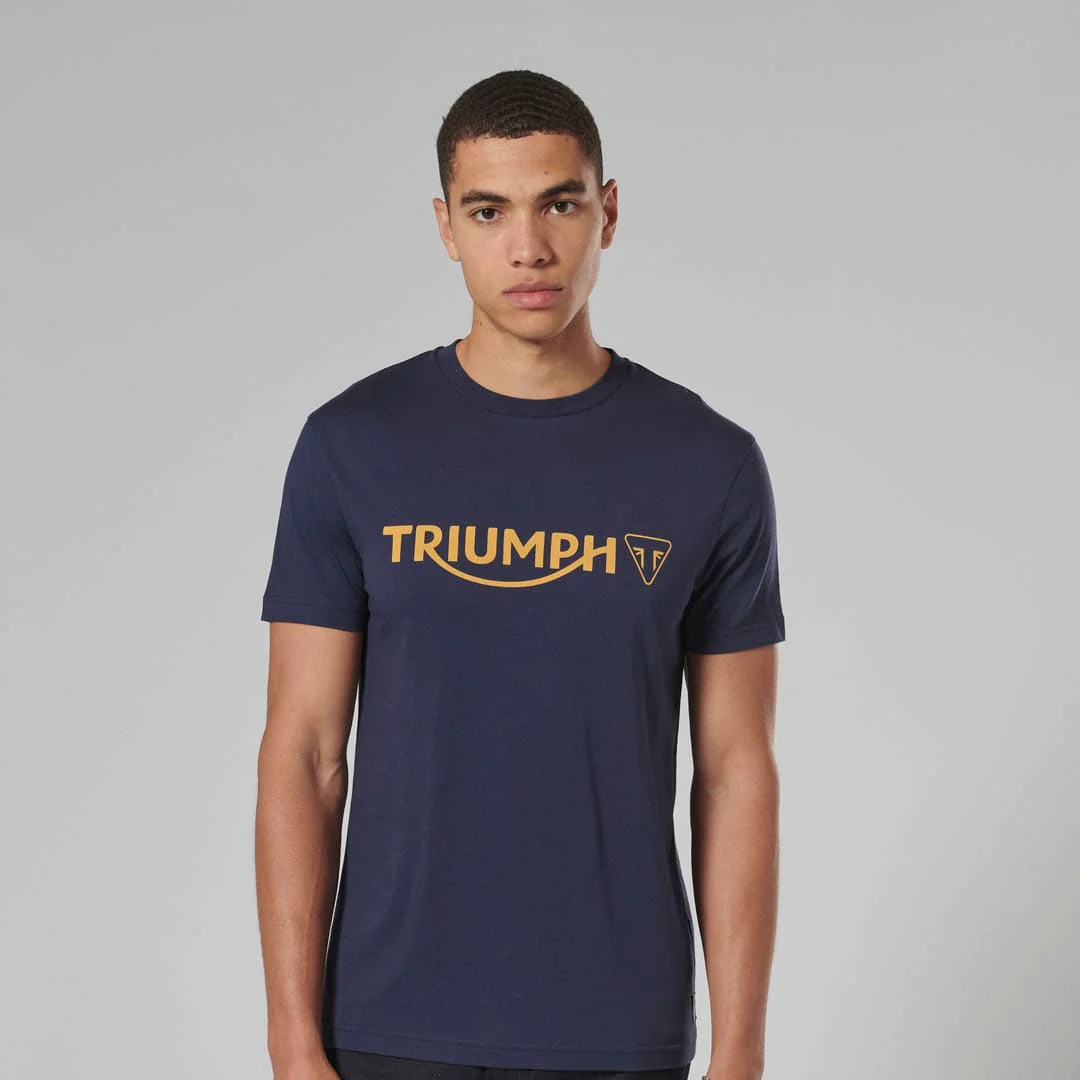 Triumph Mens Cartmel Black Iris & Gold T Shirt - Image 9