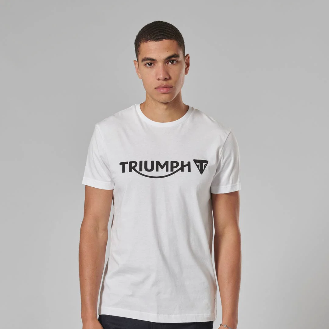 Triumph Mens Cartmel White & Black T Shirt - Image 5