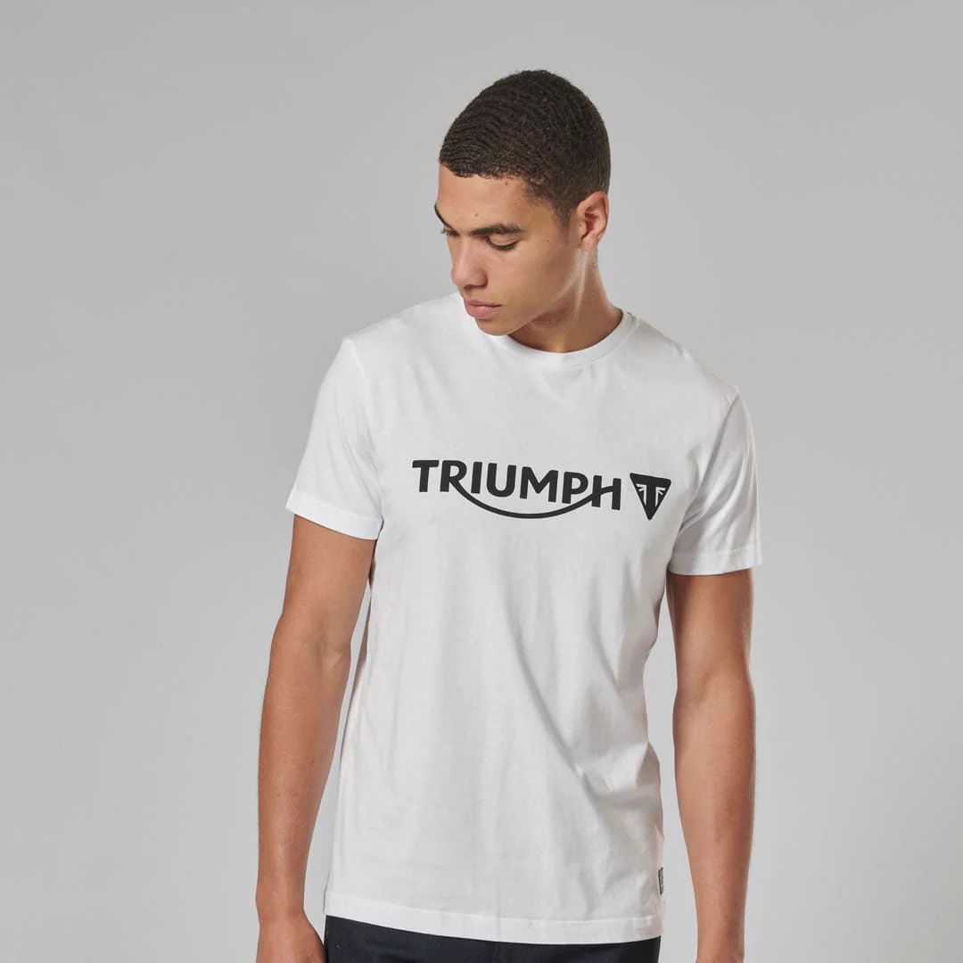 Triumph Mens Cartmel White & Black T Shirt - Image 9
