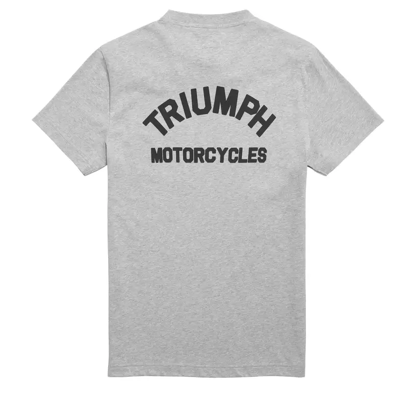 Triumph Mens Ditchling T Shirt - Grey - Image 2