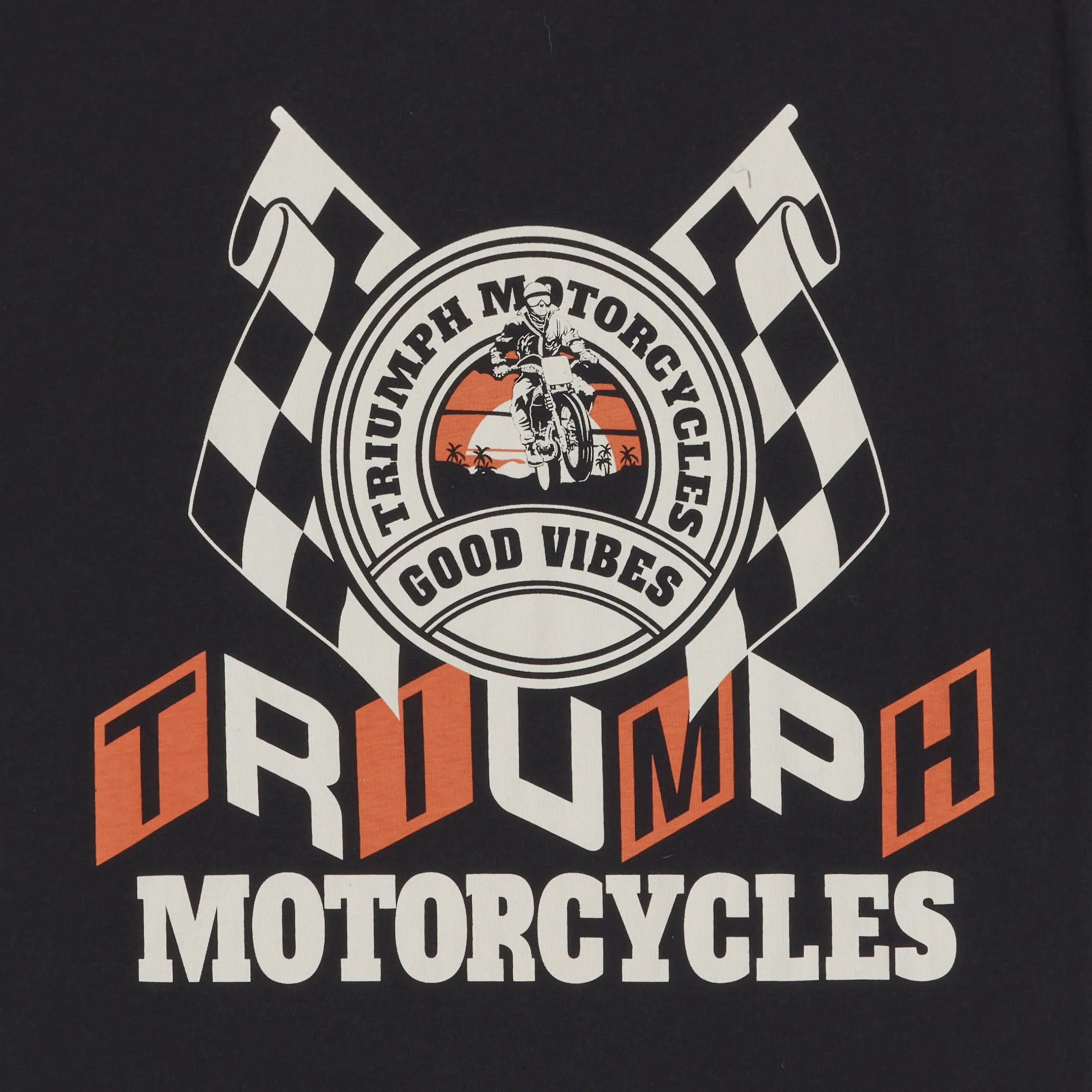 Triumph Mens Good Vibes Black T Shirt - Image 3
