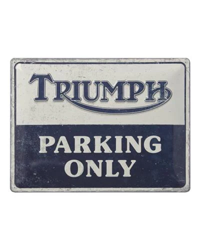 Triumph Parking Only Tin Sign